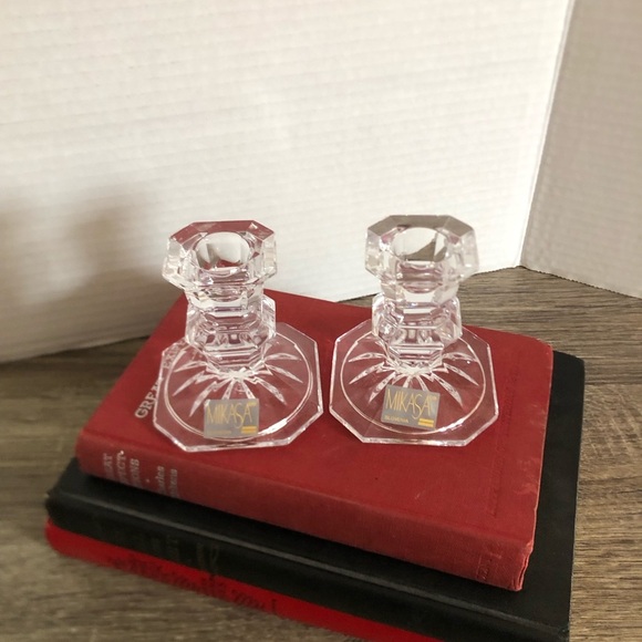 Mikasa Edinburgh Crystal Candlestick Holders - Picture 4 of 12